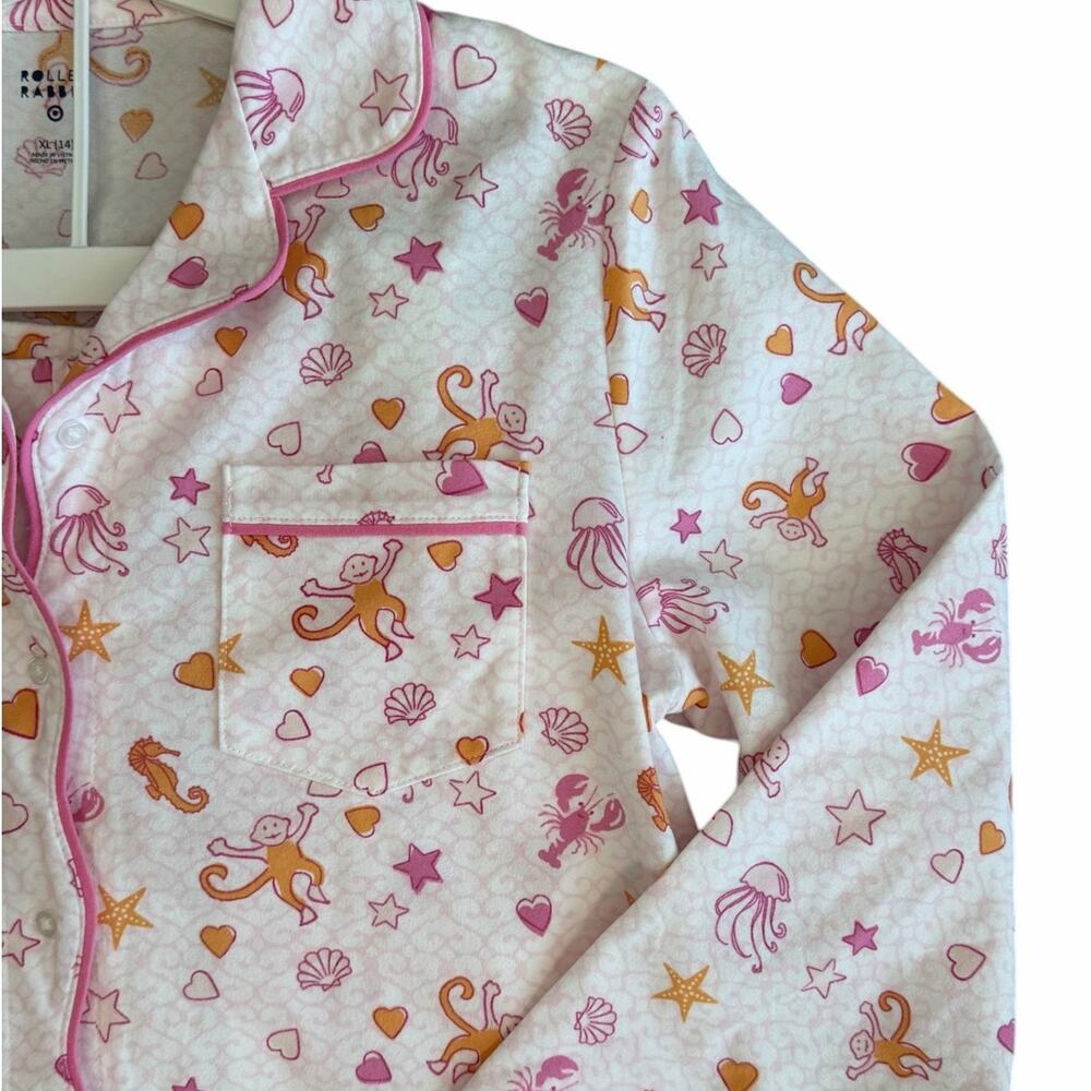 Roller Rabbit Sea Life Roller Rabbit x Target 🎯 Print Kids Pajama Set XL - Picture 3 of 5